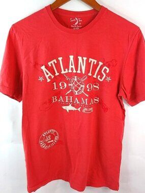Atlantis Bahamas Red White Cotton Top S